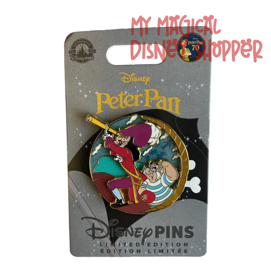 Captain Hook and Mr. Smee Peter Pan 70th Anniversary Pin
