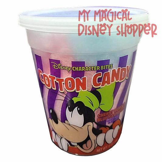 Cherry Berry and Blue Raspberry Character Bites Goofy Cotton Candy