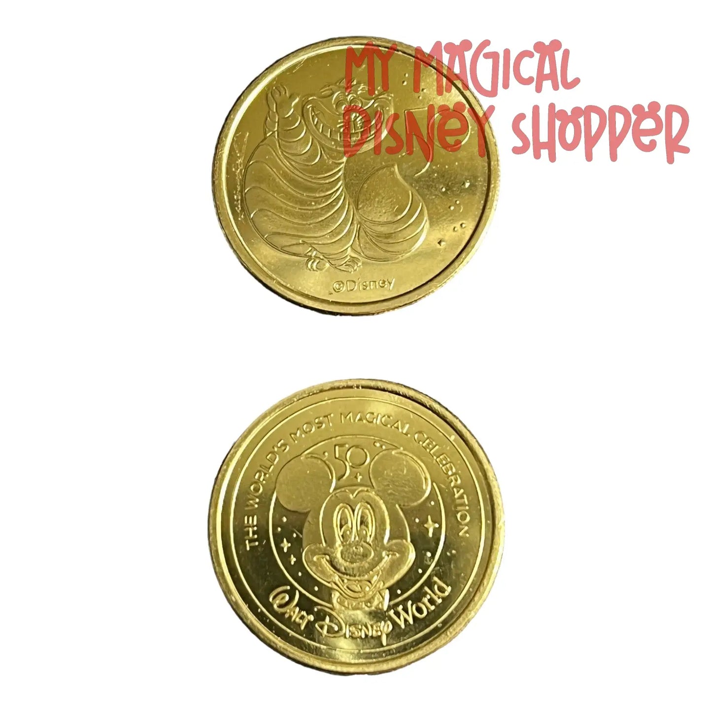Cheshire Cat Walt Disney World 50th Gold Medallion