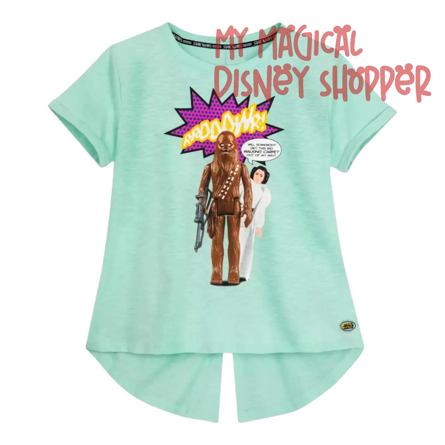 Chewbacca and Princess Leia Star Wars Action Figures Fashion T-Shirt for Women