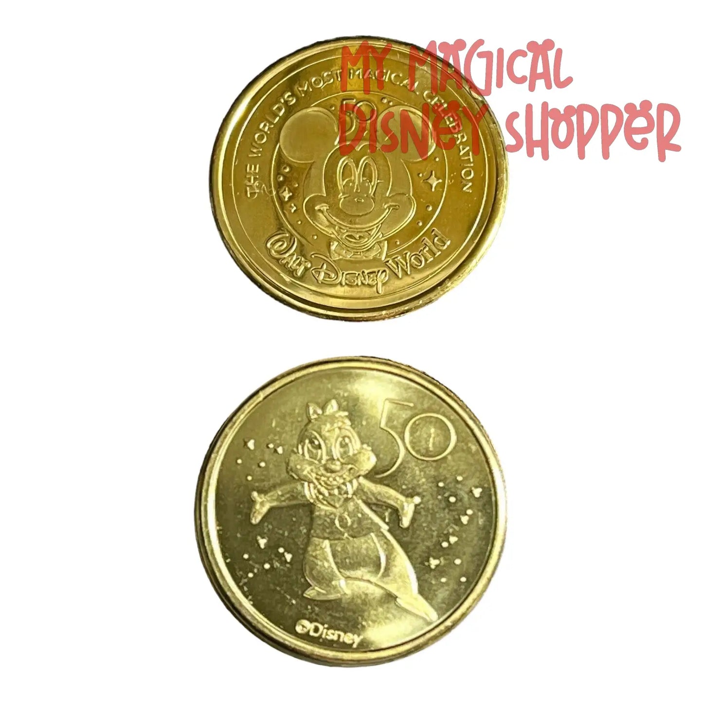 Chip Walt Disney World 50th Gold Medallion