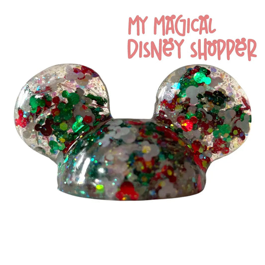 Christmas Confetti Mickey Mouse Straw Topper - Magic Makers