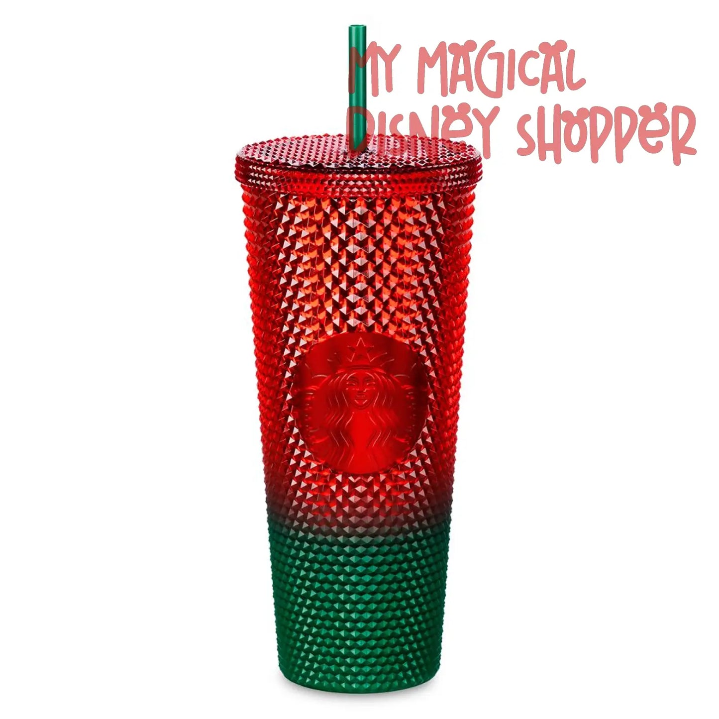 Christmas Starbucks Walt Disney World Studded Geometric Tumbler