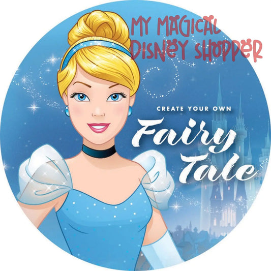 Cinderella Ad-Fab™ Disney Princess Adhesive Fabric 3" Sticker