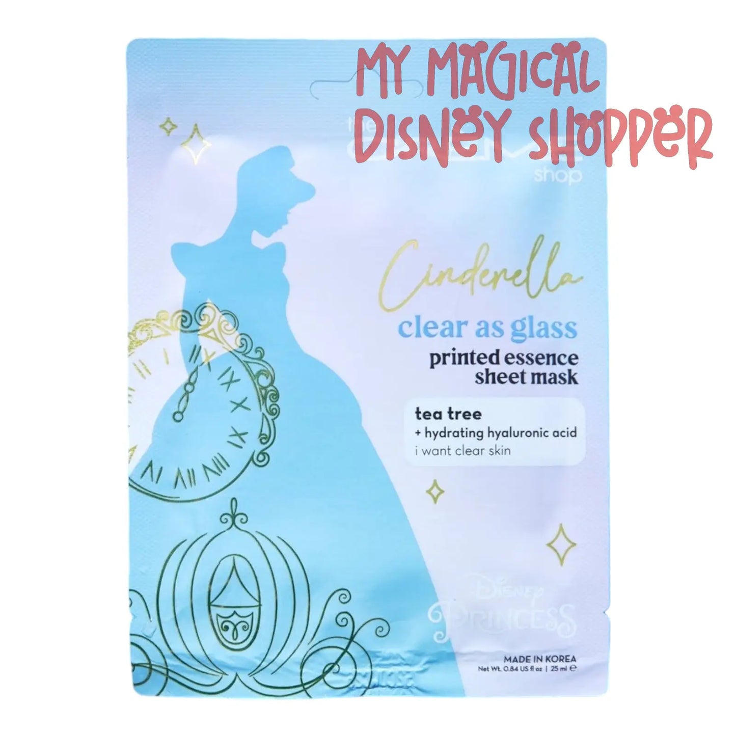 CInderella Clear As Glass Printed Essence Sheet Mask - The Creme Shop X Disney