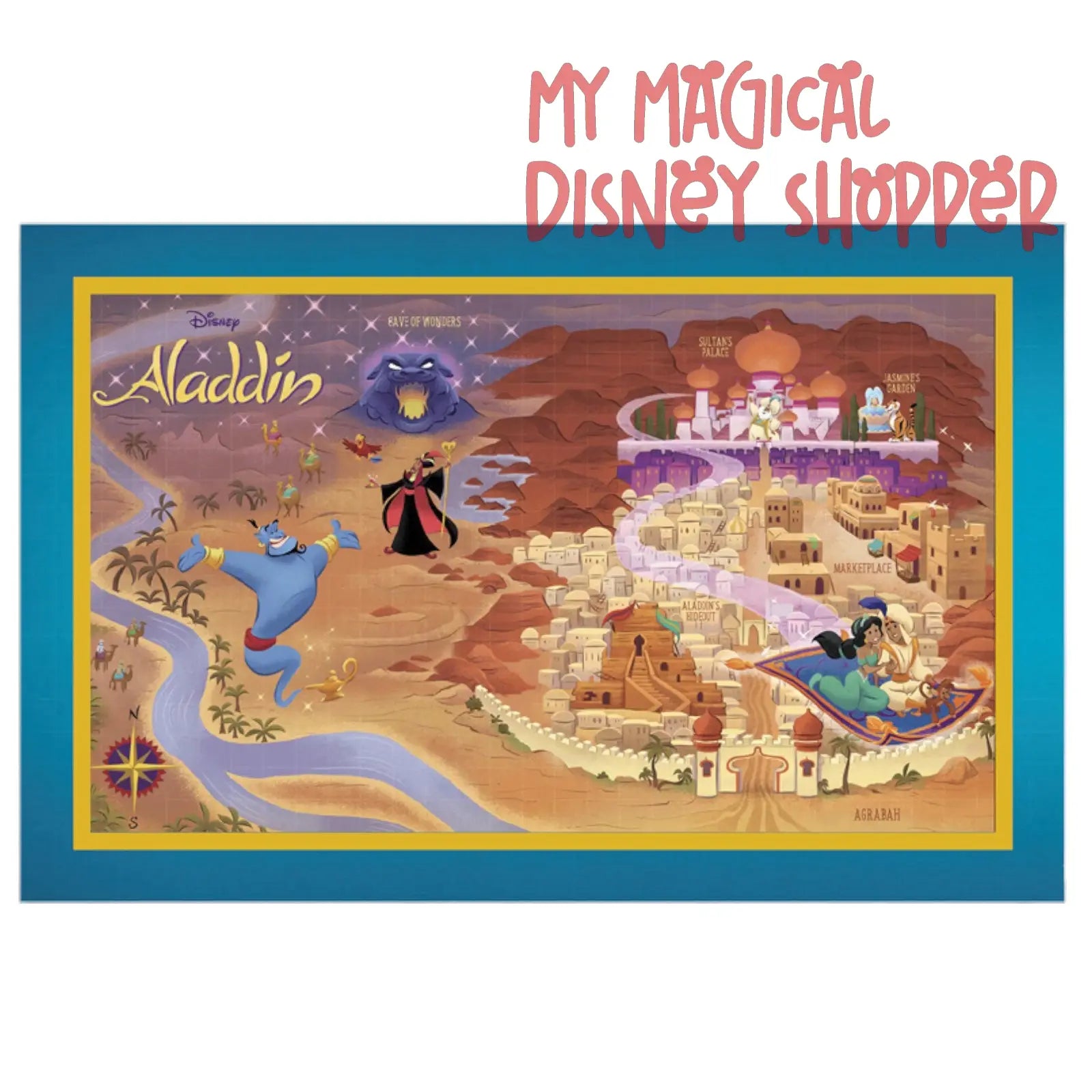 D23 Expo 2024: Disney Maps Collection - Aladdin Map Set - Walt Disney ...