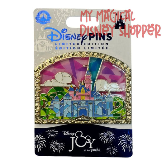 D23 Expo 2024: Joy In Our Parks Stained Glass Sleeping Beauty Castle Pin