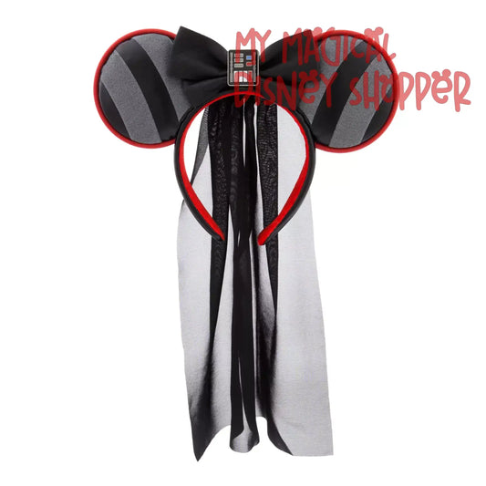 Darth Vader Veil Disney Minnie Ear Headband - Star Wars