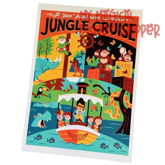 Dave Perillo Jungle Cruise A Pun Filled River Adventure Postcard 5x7