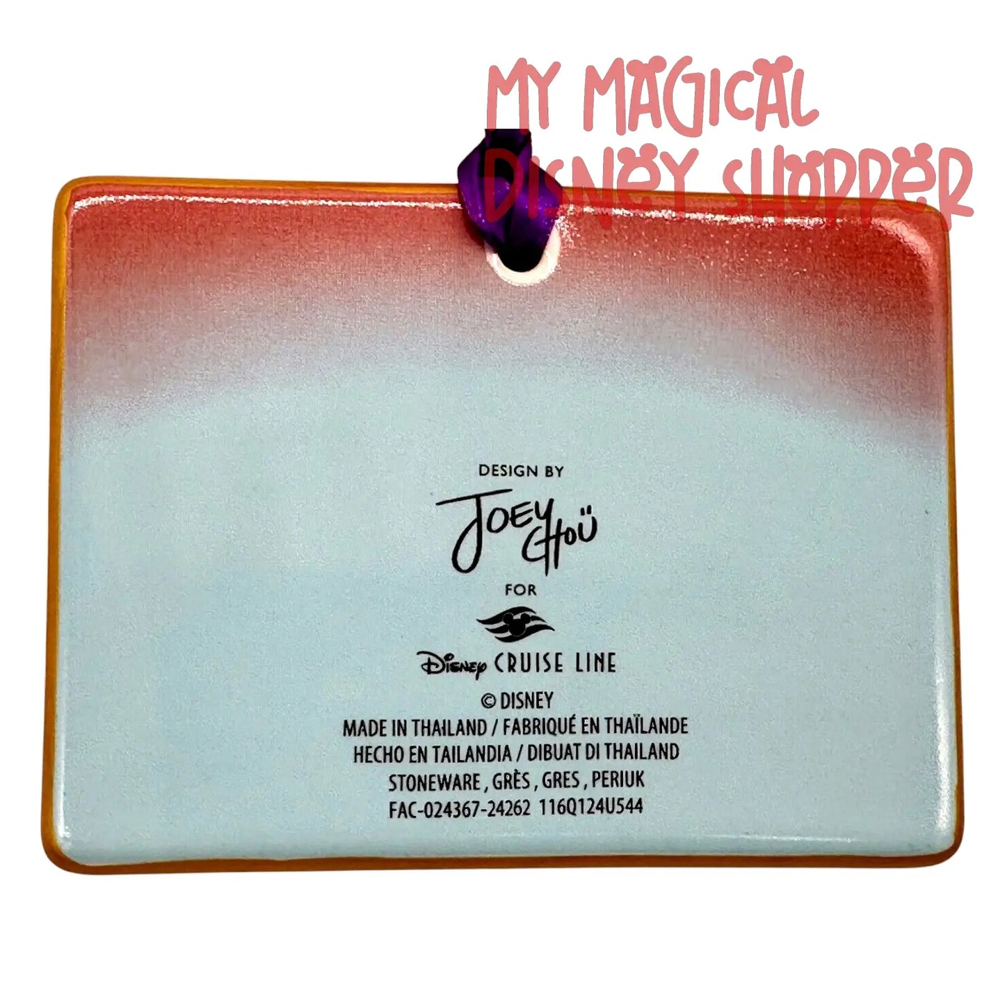 DCL Disney Cruise Line Joey Chou Sketchbook Ceramic Ornament