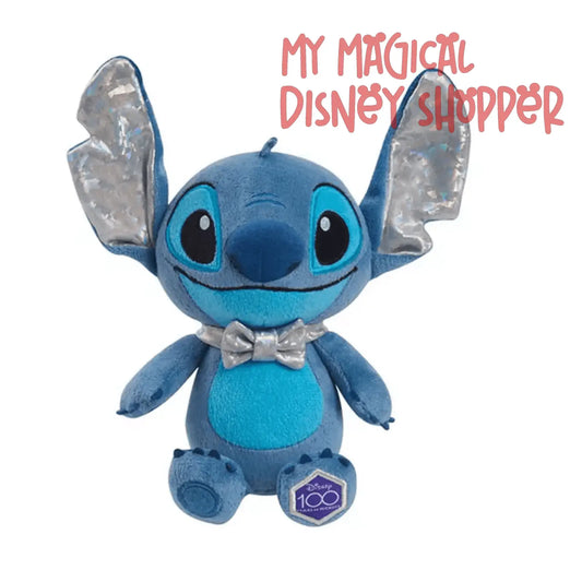 Disney 100 Celebration Stitch Plush with Platinum Accents