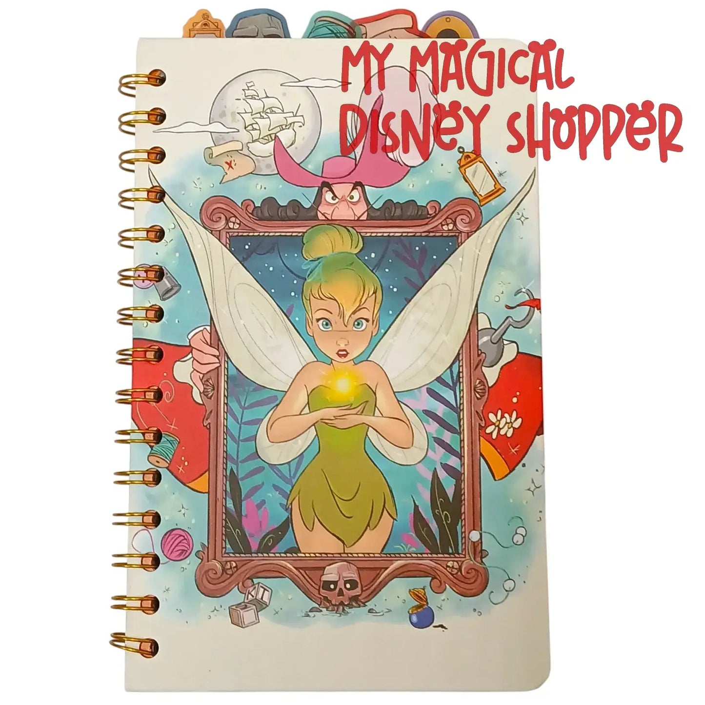 Disney 100 Peter Pan Tinker Bell & Captain Hook Frame Tab Journal