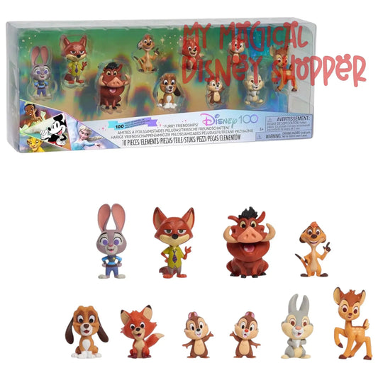 Disney 100 Years of Furry Friendships Limited Edition 10 Figure Set