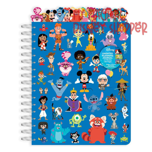 Disney 13-Month Undated Planner with Tabs, 184 Pages