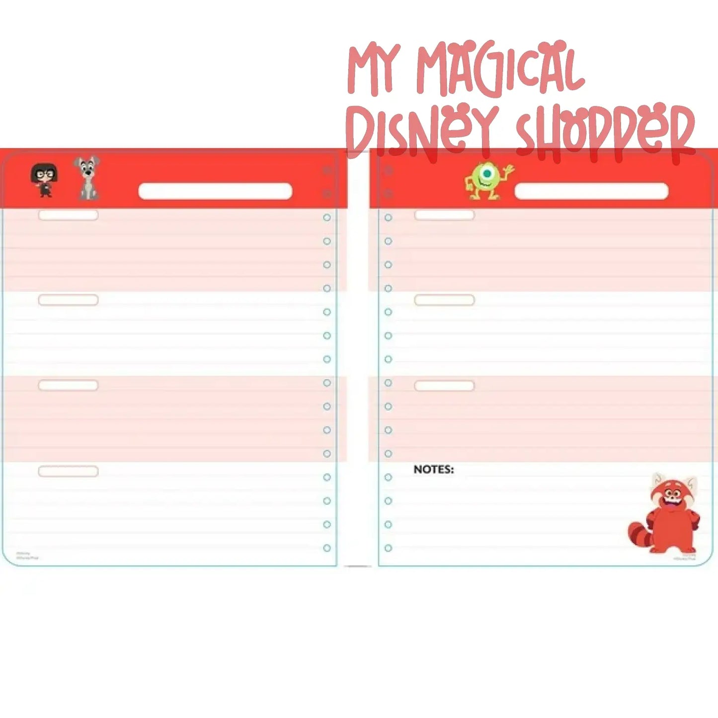 Disney 13-Month Undated Planner with Tabs, 184 Pages
