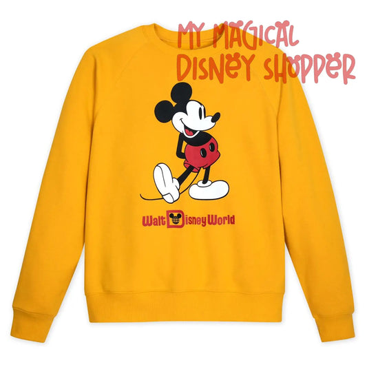 Yellow Classic Mickey Mouse Disney Adult Sweatshirt - Unisex Adult Size 3XL