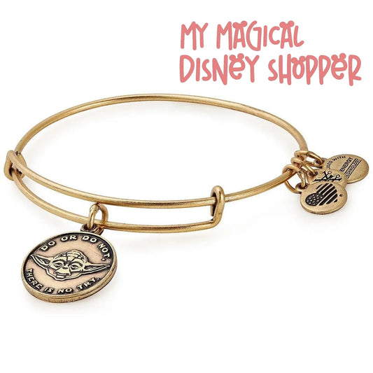 Disney Alex And Ani Bracelet - Star Wars Yoda Bangle - Gold
