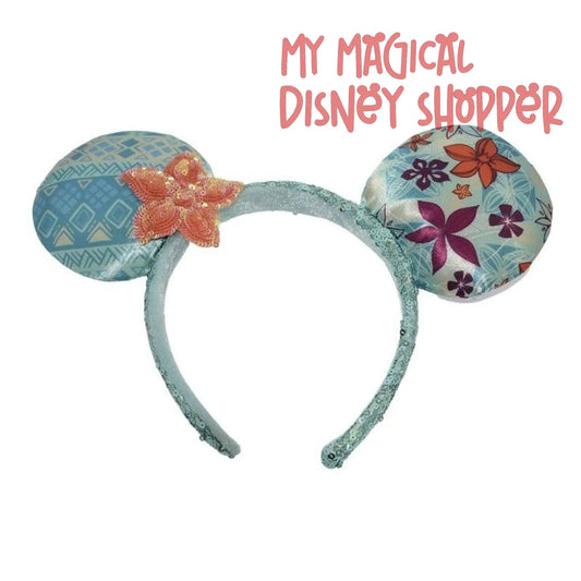 Disney Aulani Moana Tropical Floral Ears Headband