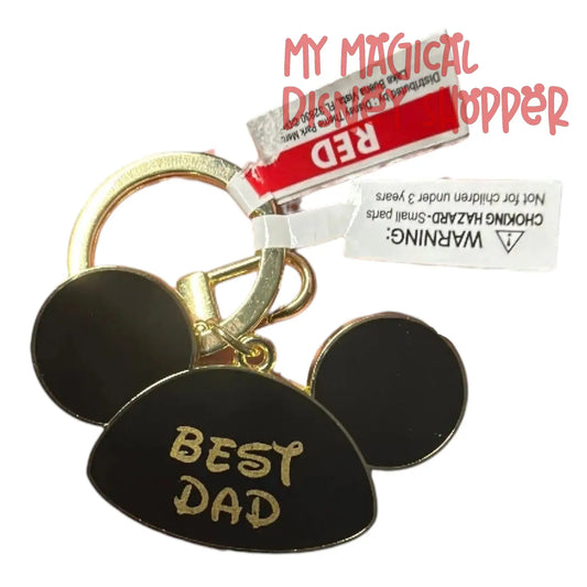Disney "Best Dad" Ear Hat Metal Keychain
