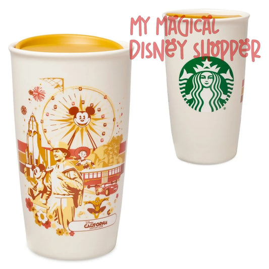 Disney California Adventure Starbucks Ceramic Travel Tumbler