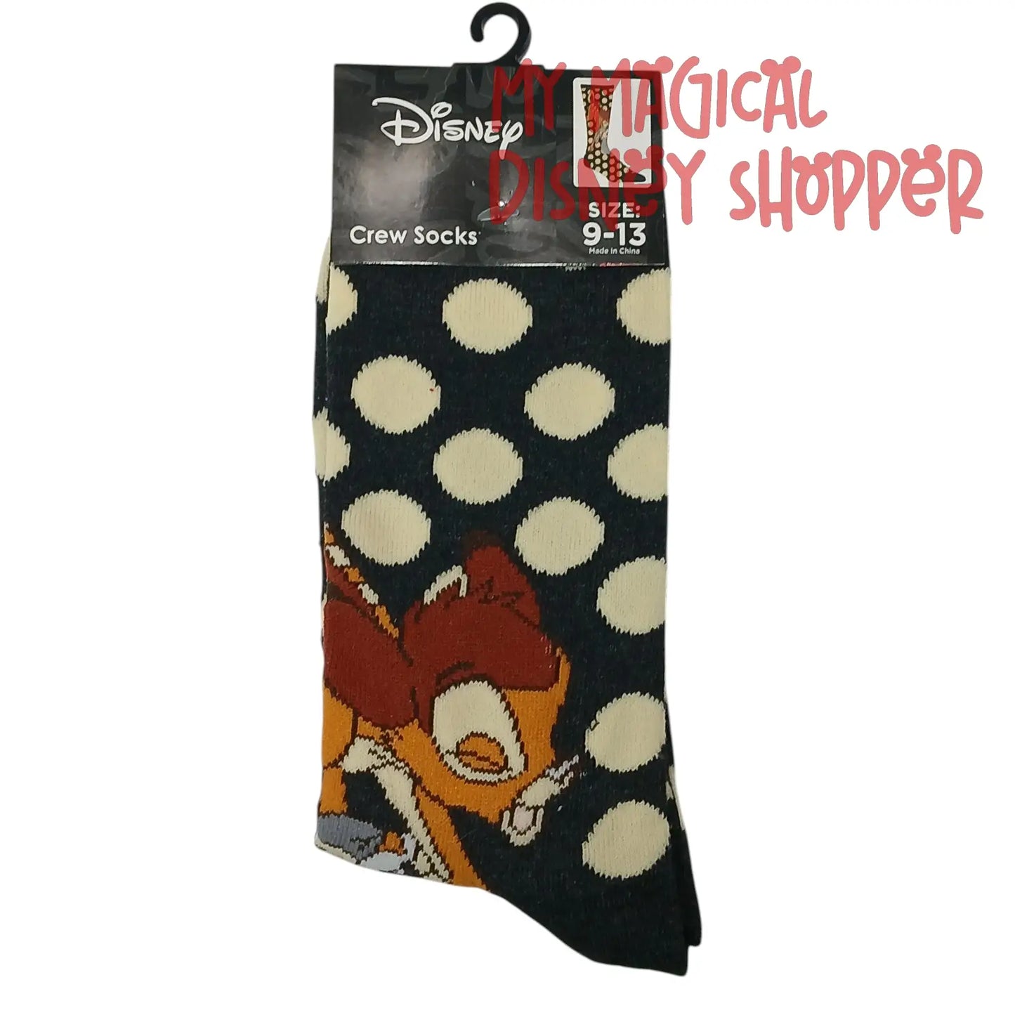 Disney Classic Bambi Crew Socks Size 9-13