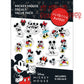 Disney Classic Mickey & Minnie Mouse Decals - Set of 15 Mickey and Minnie Mouse Waterproof Stickers