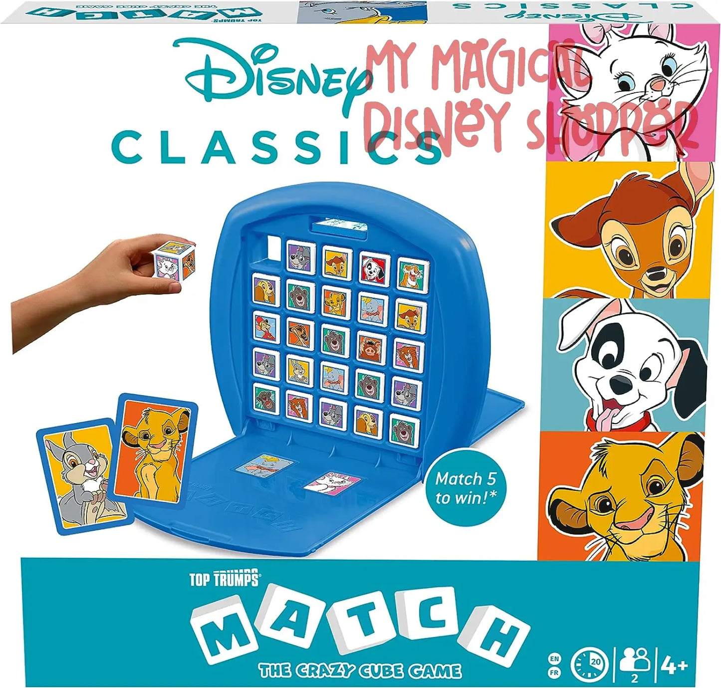 Disney Classics Animals Top Trumps Match - The Crazy Cube Game