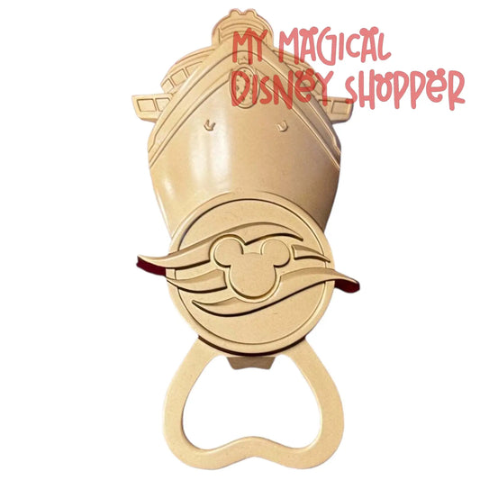 Gold Disney Cruise Line Bottle Opener Magnet