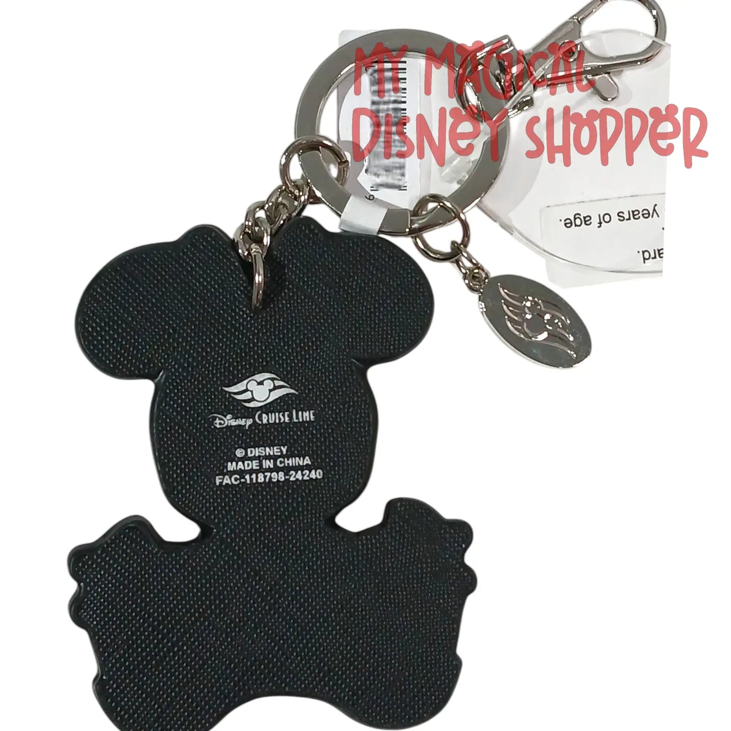 Disney Cruise Line Minnie Stitched Faux Leather Keychain (Big Feet) ⚓🎀🐭