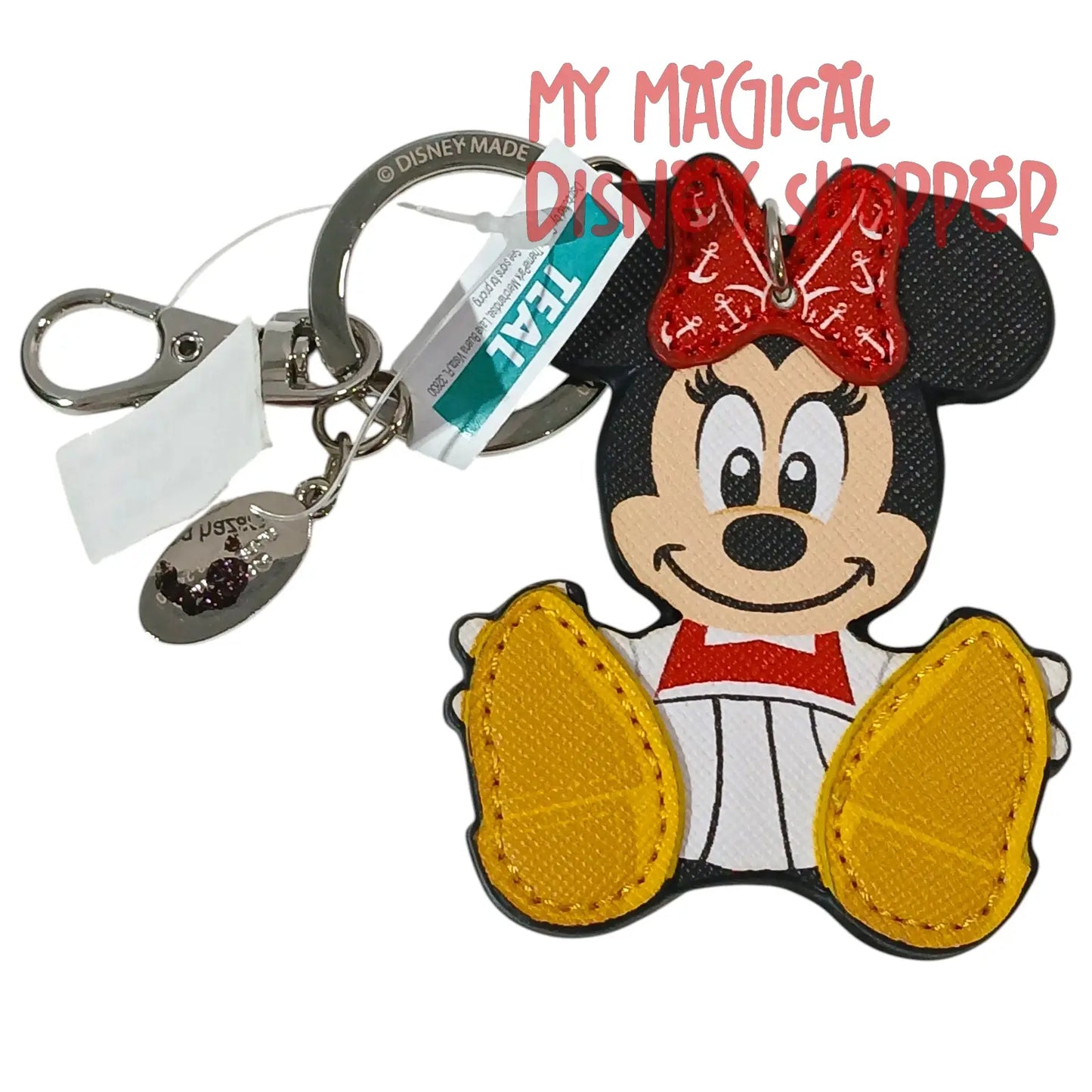 Disney Cruise Line Minnie Stitched Faux Leather Keychain (Big Feet) ⚓🎀🐭