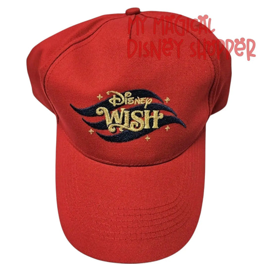 Disney Cruise Line Wish Red Baseball Cap