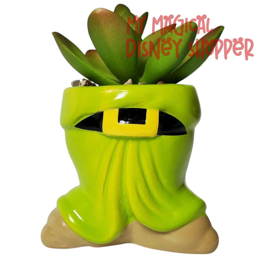 Disney Dopey Ceramic Mini Planter With Faux Succulent Terrarium Fairy Garden