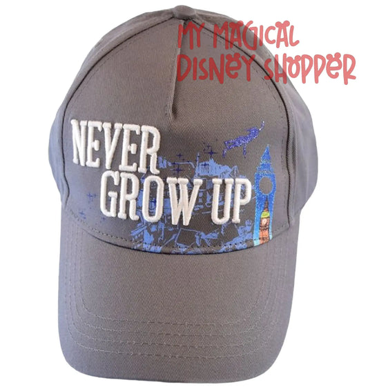Disney Epcot UK World Showcase Never Grow Up Peter Pan Baseball Hat