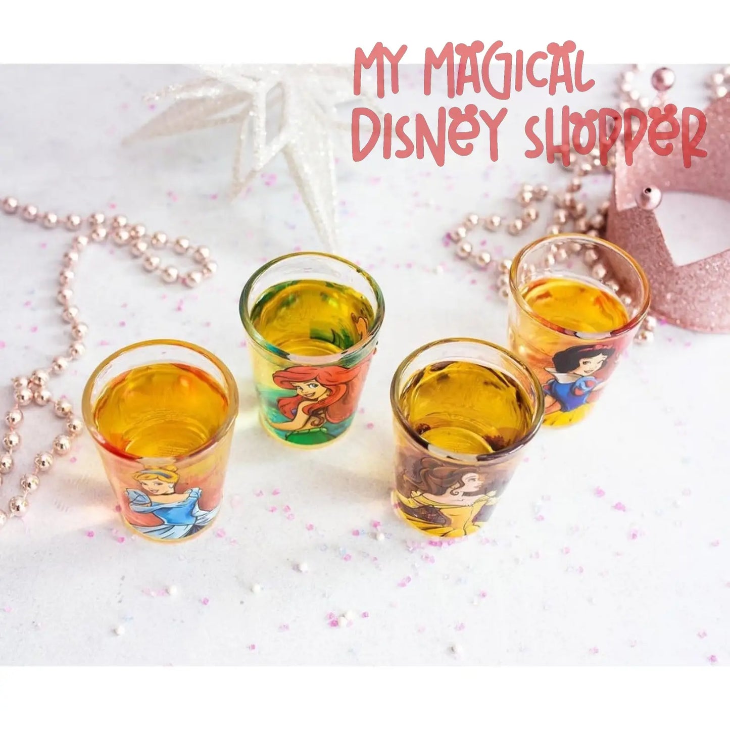Disney Fashionista Princesses 4 Piece Mini Glass Set