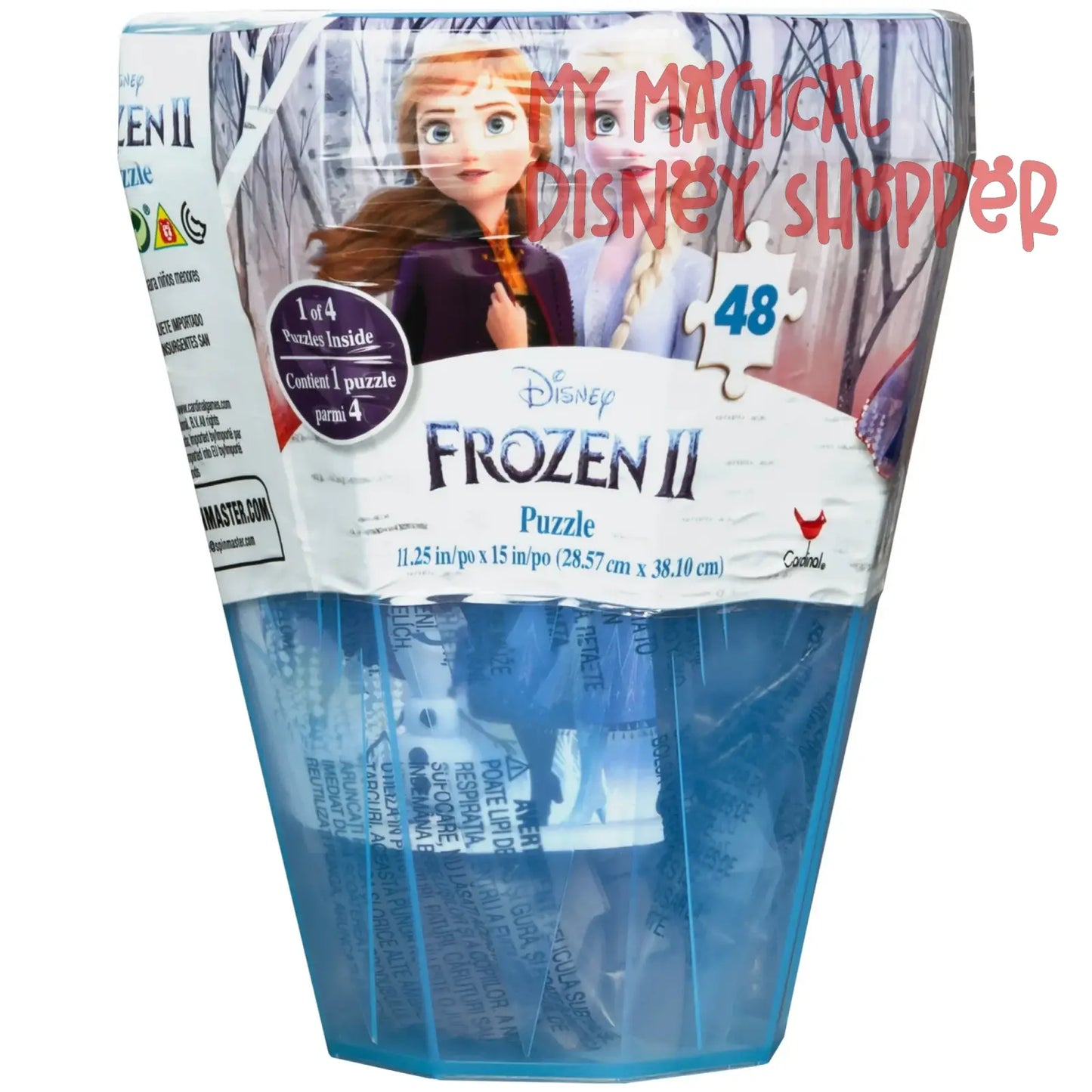 Disney Frozen 2 48-Piece Surprise Puzzle in Plastic Gem-Shaped Storage Case