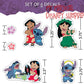 Disney Lilo and Stitch Waterproof Decals - Set of 22 Lilo and Stitch Stickers
