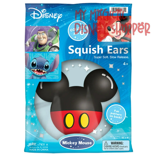 Disney Mickey Mouse Slow Rise Foam 2 Sided Design Squish Ears Novelty Toy