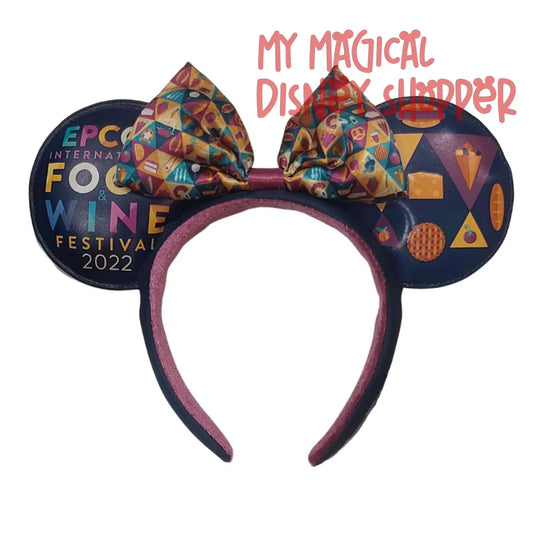 Disney Minnie Ears Headband - 2022 Epcot Food and Wine Festival - Gently Used