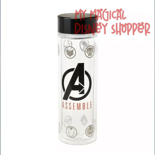 Disney Parks Avengers Assemble Clear 19.5oz Water Bottle