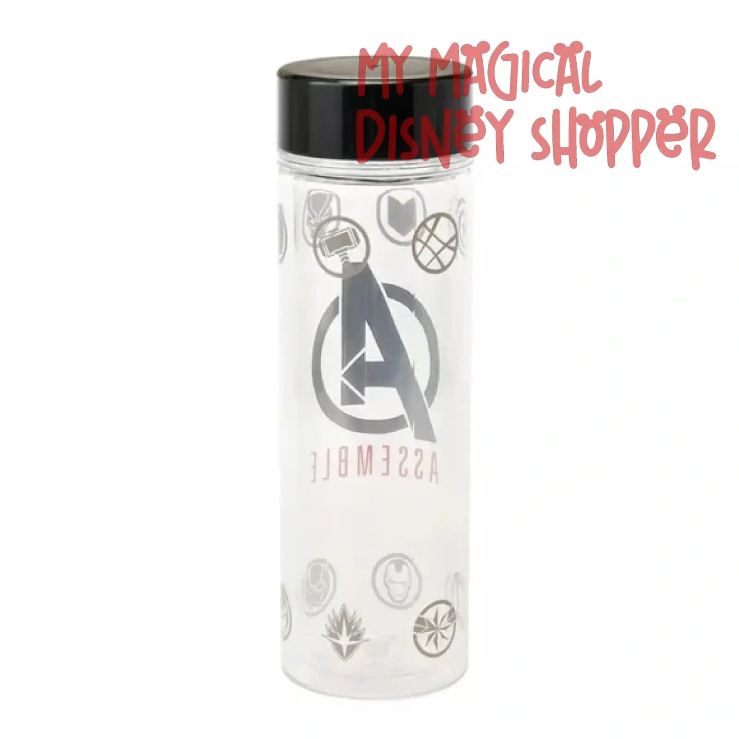 Disney Parks Avengers Assemble Clear 19.5oz Water Bottle