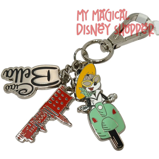 Disney Parks Epcot World Showcase Italy Ciao Bella Minnie Metal Keychain