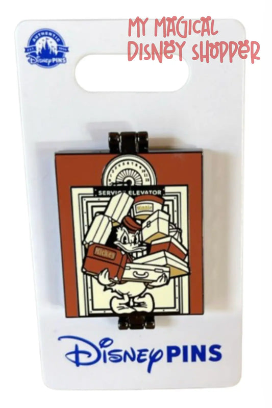 Disney Parks Hollywood Terror Hotel Donald Duck Luggage Elevator Pin