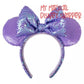 Disney Parks Lavender Sequin Minnie Mouse Ears