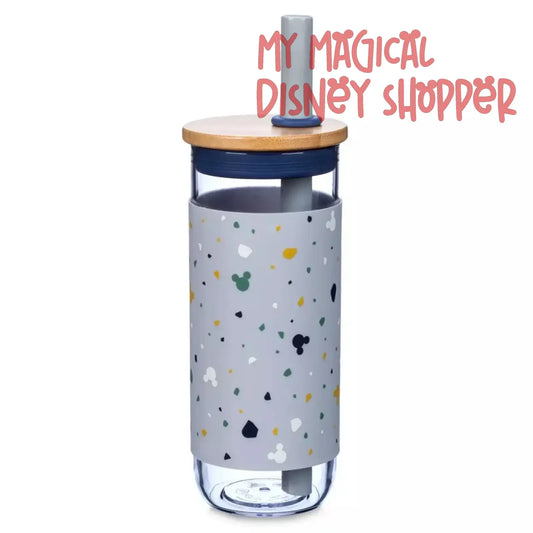 Disney Parks Mickey Mouse Icon Boba Tea 20oz Bottle with Straw