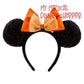Metallic Halloween Orange Bow Disney Parks Minnie Ears Headband - 2023
