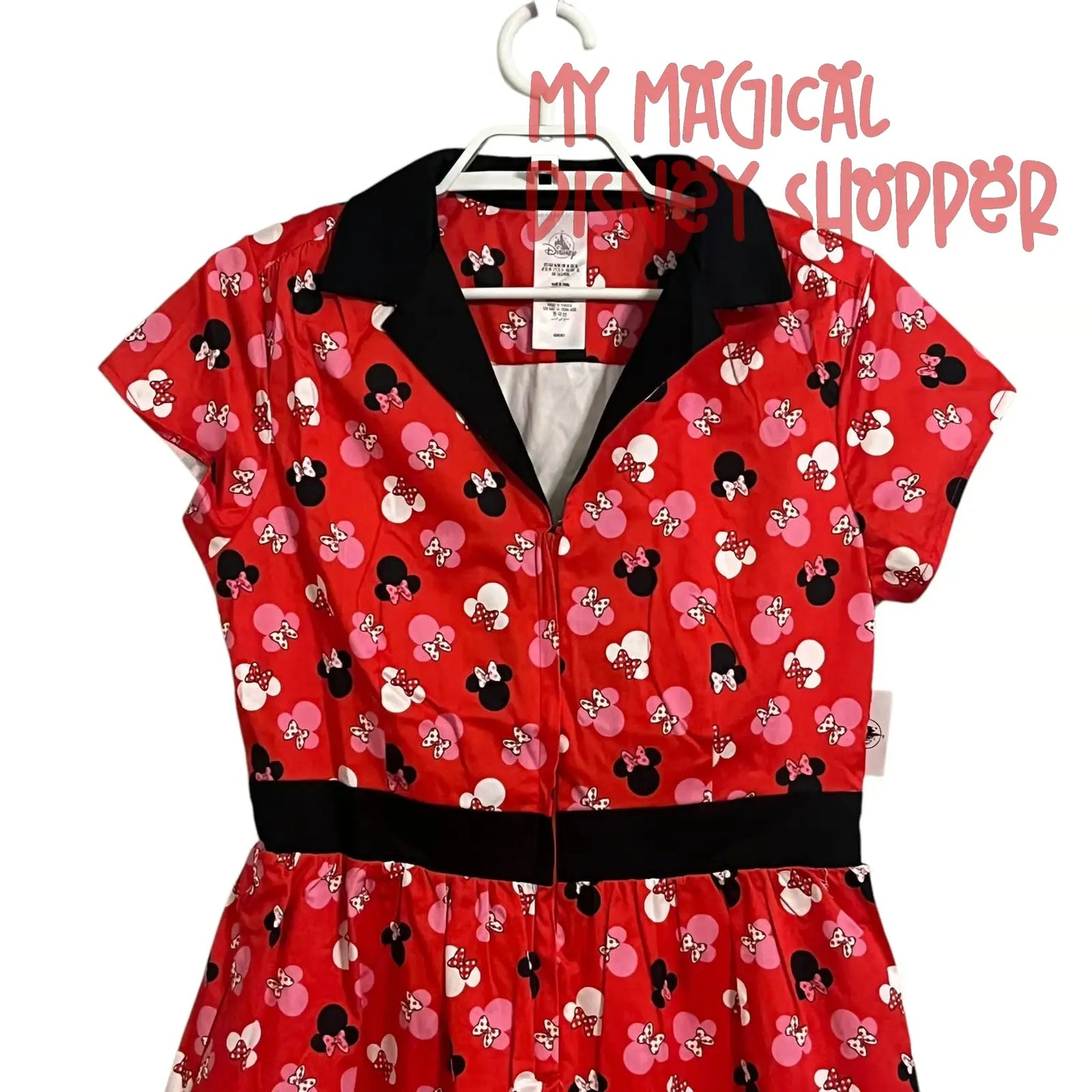 Disney Parks Minnie Mouse Fit & Flare Retro Swing Dress - Size Small