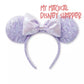 Purple Opalescent Lavender Sequin Minnie Ears
