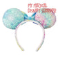 Disney Parks Pastel Rainbow Sequin Minnie Ears