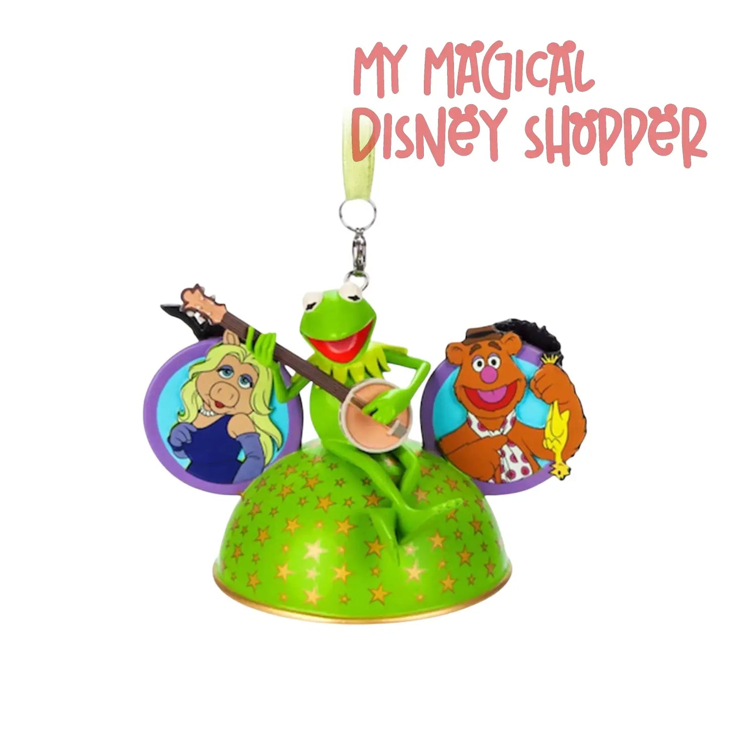 Disney Parks The Muppets Kermit Mickey Ears Hat Christmas Ornament