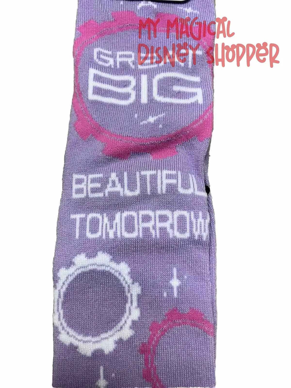 Disney Parks Tomorrowland Great Big Beautiful Tomorrow Adult Socks US 6-12